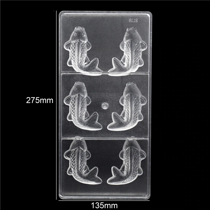 Chocolate Bar 3D Mold Polycarbonate Form Plastic Tray Cake Decorating Baking Pastry Tools Moldes Para Chocolate