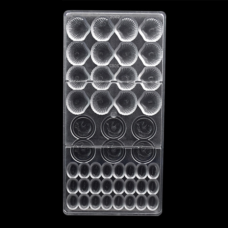 Chocolate Bar 3D Mold Polycarbonate Form Plastic Tray Cake Decorating Baking Pastry Tools Moldes Para Chocolate