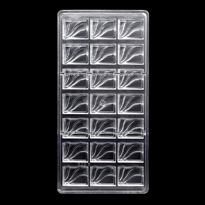 Chocolate Bar 3D Mold Polycarbonate Form Plastic Tray Cake Decorating Baking Pastry Tools Moldes Para Chocolate