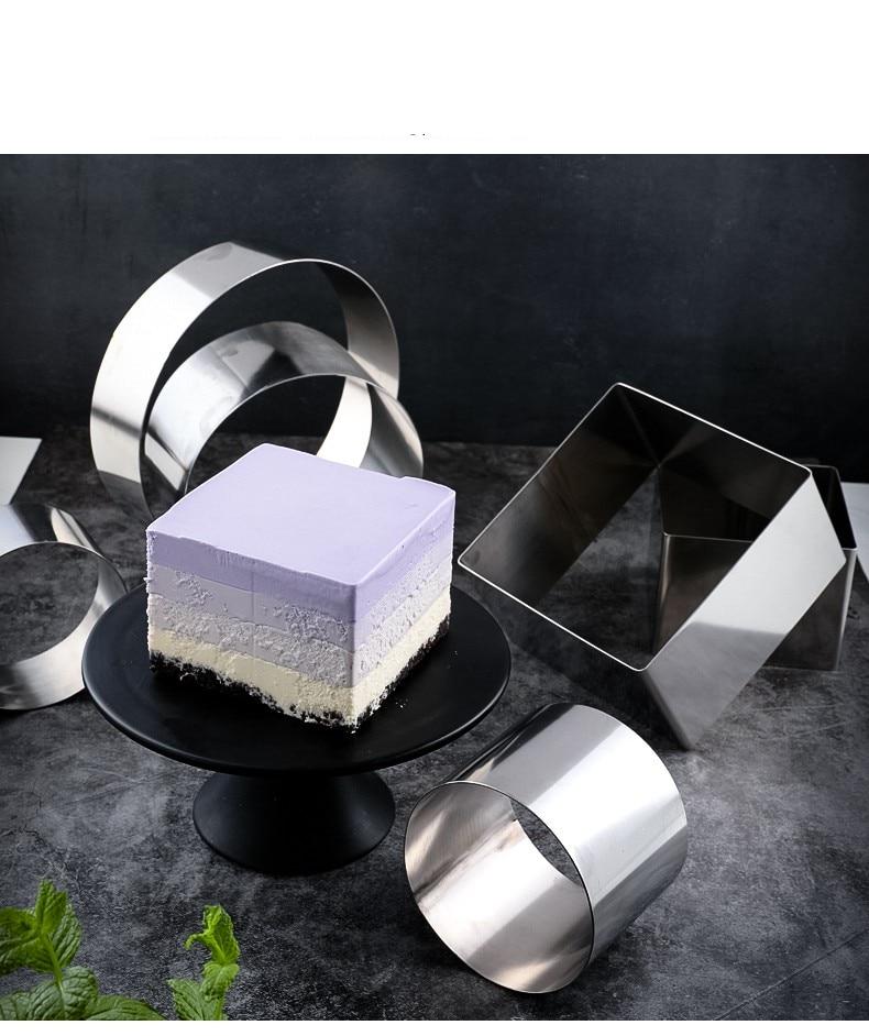 Stainless Steel Round Mousse Rings Mold circular Bread Ring Mold baking Wedding Molds Ustensiles PatisserieBrownie, mousse