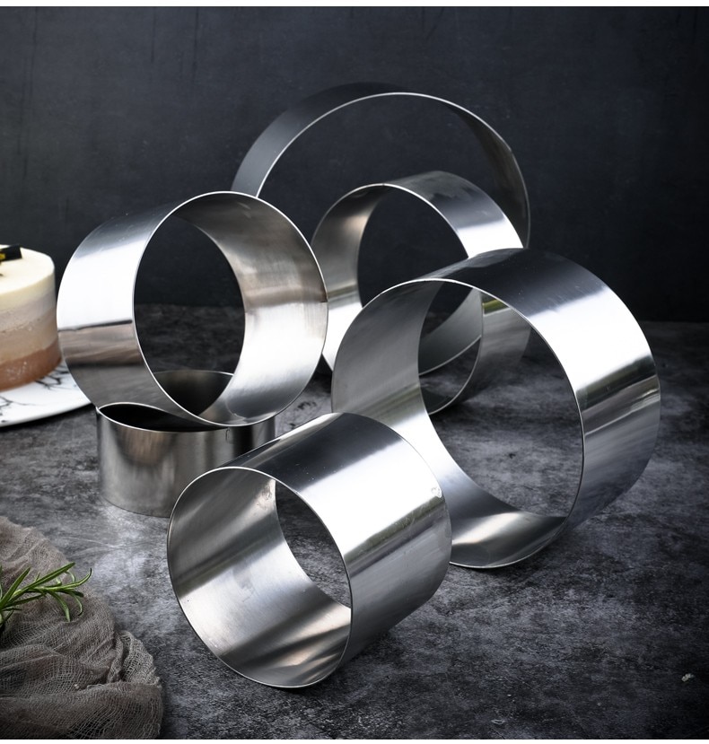 Stainless Steel Round Mousse Rings Mold circular Bread Ring Mold baking Wedding Molds Ustensiles PatisserieBrownie, mousse