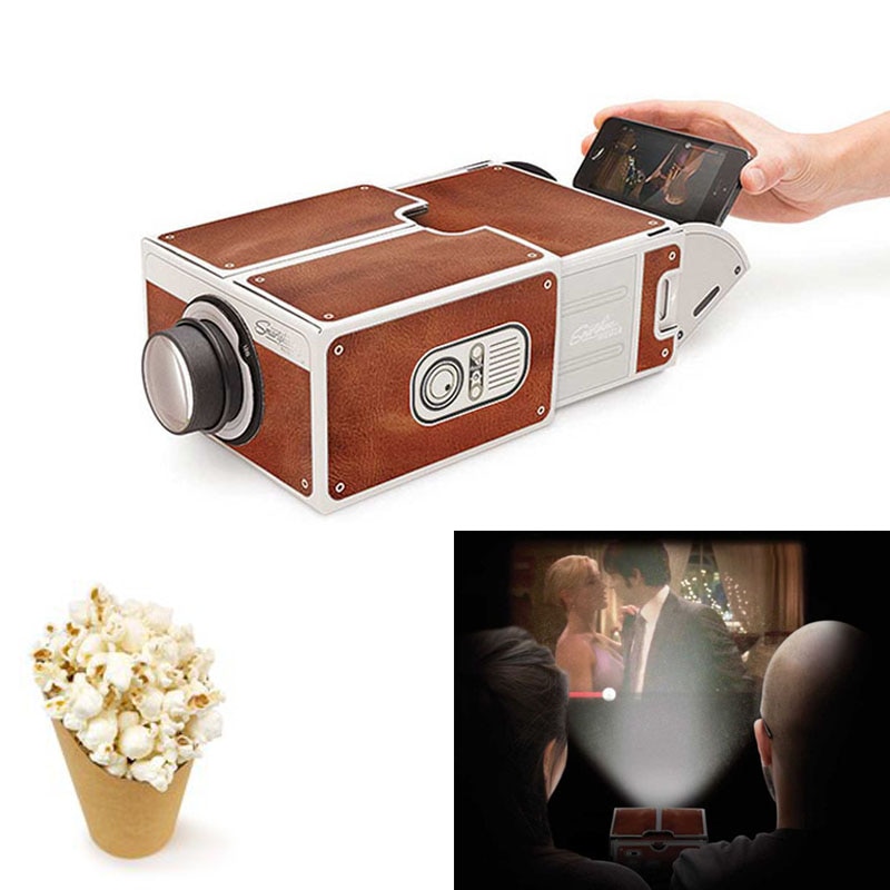 Mini Portable Cinema Cardboard Smartphone Projection Mobile phone Projector