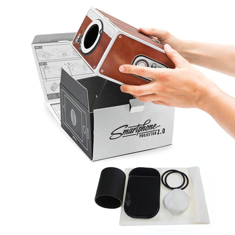 Mini Portable Cinema Cardboard Smartphone Projection Mobile phone Projector