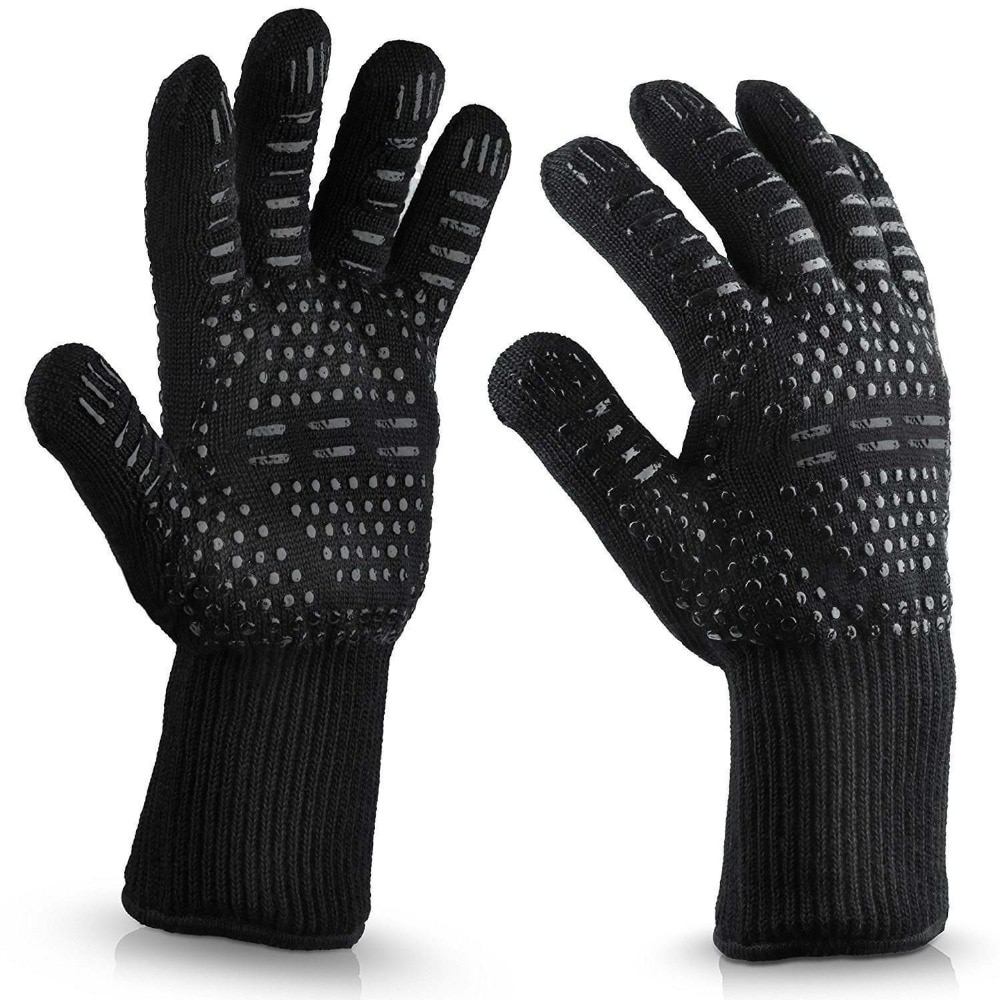 BBQ Glove 300-500 Centigrade Extreme Heat Resistant Silicone Microwave kitchen Gloves Cooking Grill Oven Mitts Gloves