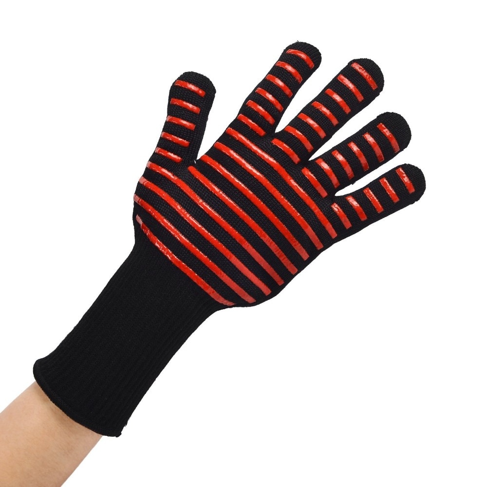 BBQ Glove 300-500 Centigrade Extreme Heat Resistant Silicone Microwave kitchen Gloves Cooking Grill Oven Mitts Gloves