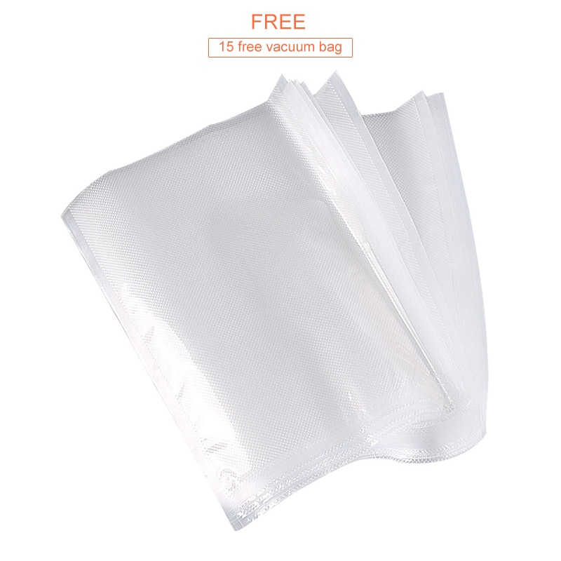 ATWFS Food Vacuum Sealer Storage Packing Sealing Machine Kitchen Vacuum Container Packer Food Saver with 15pcs Vacum Bag