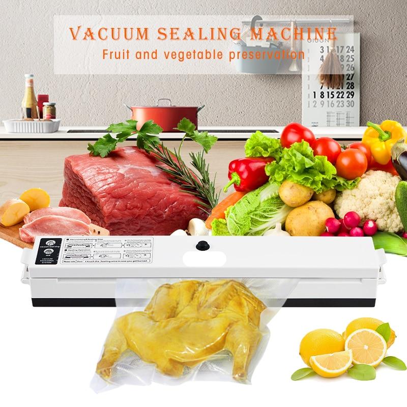 ATWFS Food Vacuum Sealer Storage Packing Sealing Machine Kitchen Vacuum Container Packer Food Saver with 15pcs Vacum Bag