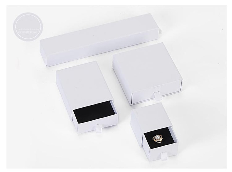 Luxury Black Paper Jewelry Box With Sponge Drawer Style For Bracelet Bangle Box Jewelry Gift Packaging Print logo