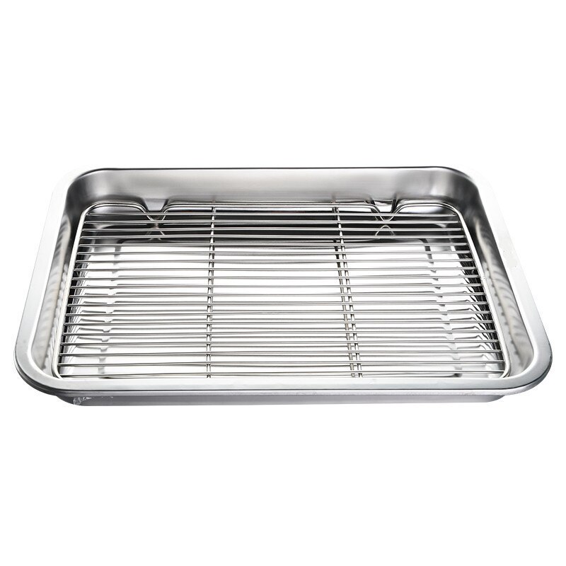 stainless steel BBQ Grill Meshes Oven Net Wire Steaming Kebab Barbecue Mesh Rack Kitchen bread cold rack Baking Tray plate tray