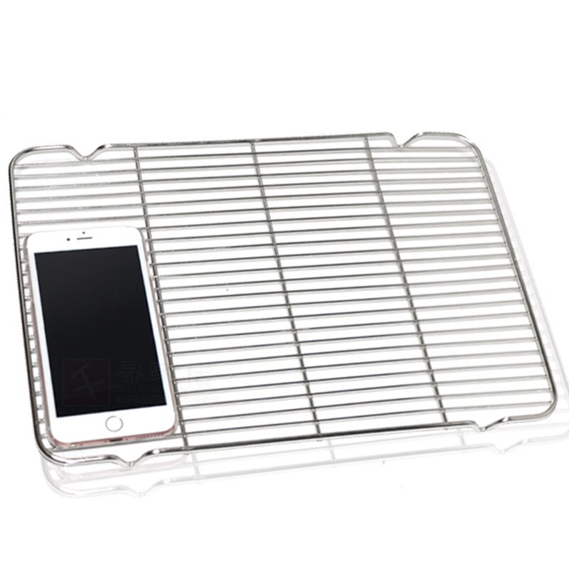 stainless steel BBQ Grill Meshes Oven Net Wire Steaming Kebab Barbecue Mesh Rack Kitchen bread cold rack Baking Tray plate tray