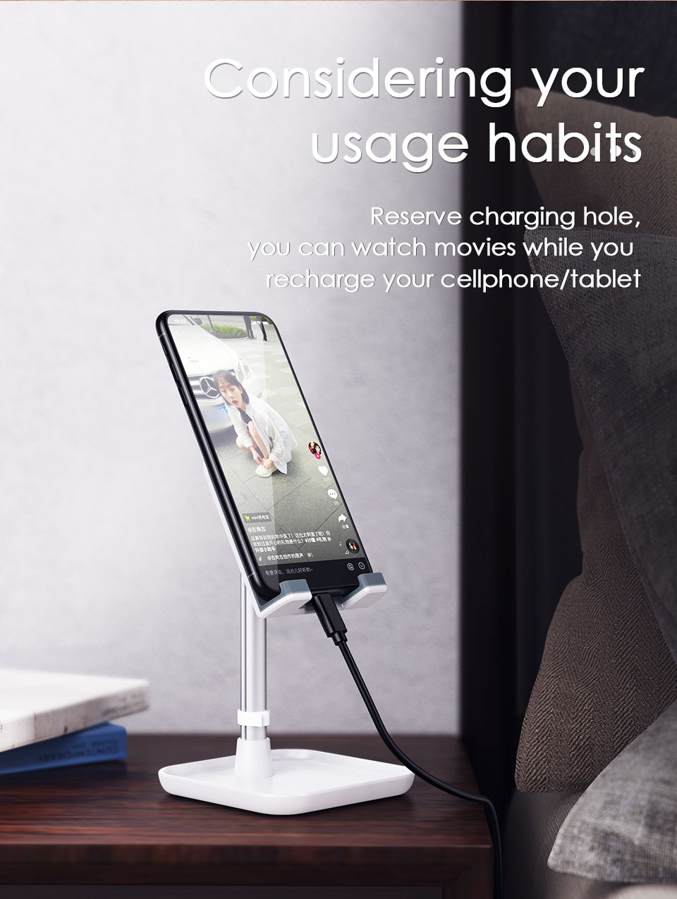 Desktop Phone Stand  Universal Mobile Tablet Phone Holder Desk