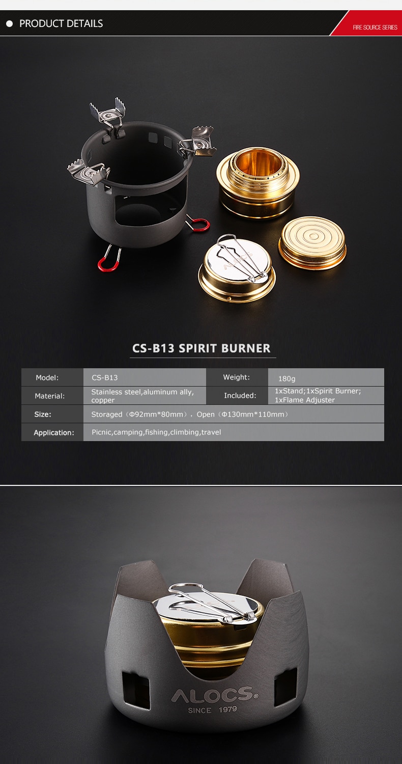 Compact Mini Spirit Burner Alcohol Stove with Stand for Outdoor Backpacking Hiking Camping Furnace