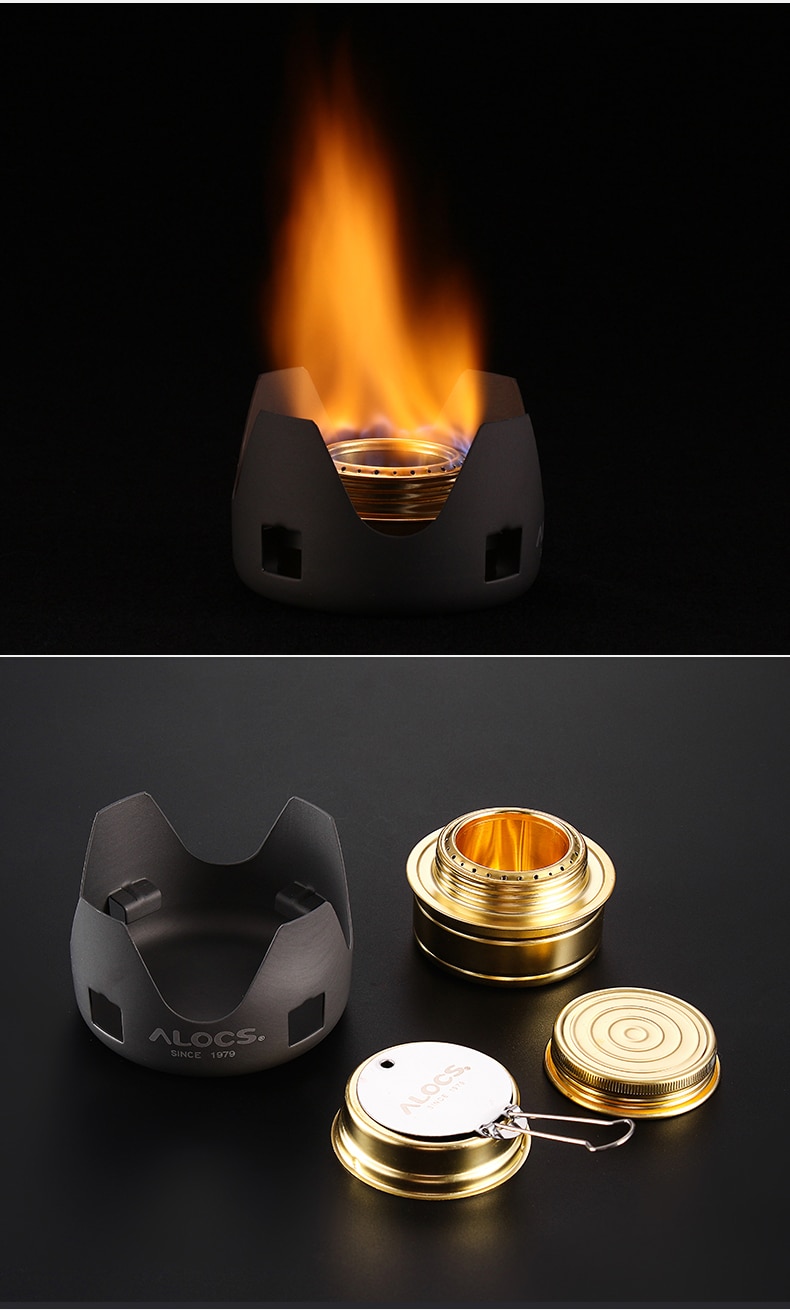 Compact Mini Spirit Burner Alcohol Stove with Stand for Outdoor Backpacking Hiking Camping Furnace