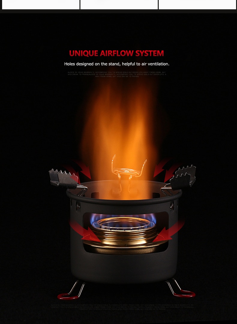 Compact Mini Spirit Burner Alcohol Stove with Stand for Outdoor Backpacking Hiking Camping Furnace