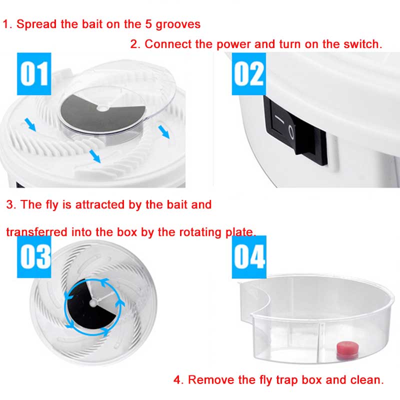 Insect Traps Fly Trap Electric USB Automatic Flycatcher Fly Trap Pest Reject Control repeller Catcher Mosquito Flying Fly Killer