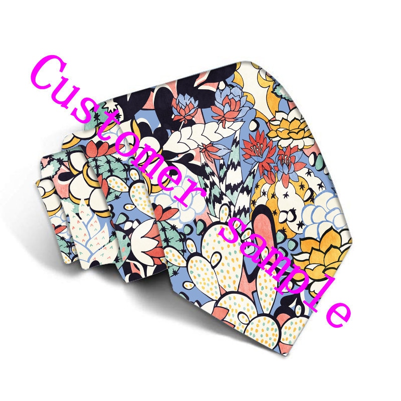 Funny Casual Mens Printed Original Design Ties Polyester DIY Tie For Men Dress Party Wedding Necktie 8cm Width 8LD-LD00