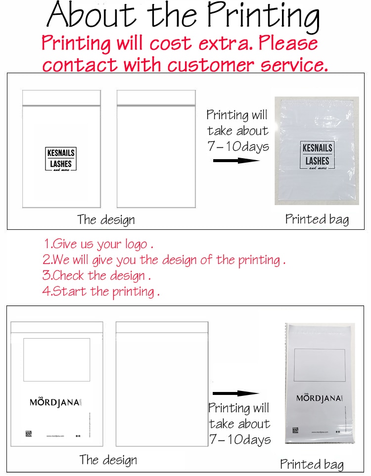 50pcs Tote Express Courier Bags White Self-Seal Adhesive Thick Waterproof Plastic Poly Envelope Mailing Bags Print Logo Custom