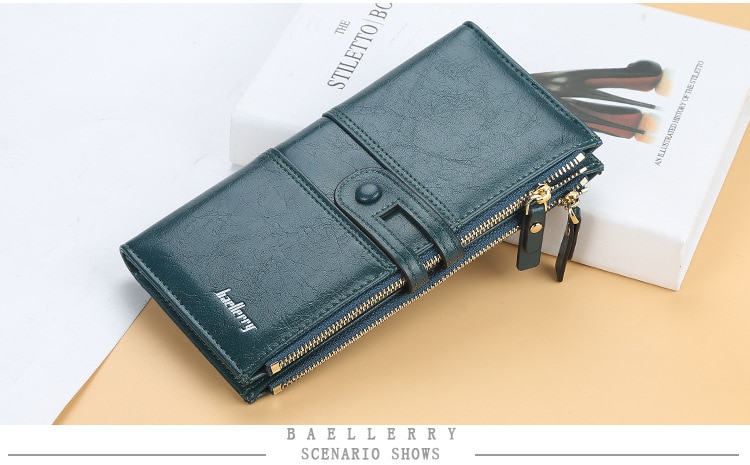 Women Wallets Fashion Long Leather Top Quality Card Holder Classic Female Purse  Zipper Brand Wallet For Women