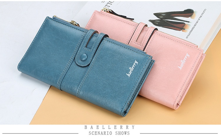 Women Wallets Fashion Long Leather Top Quality Card Holder Classic Female Purse  Zipper Brand Wallet For Women