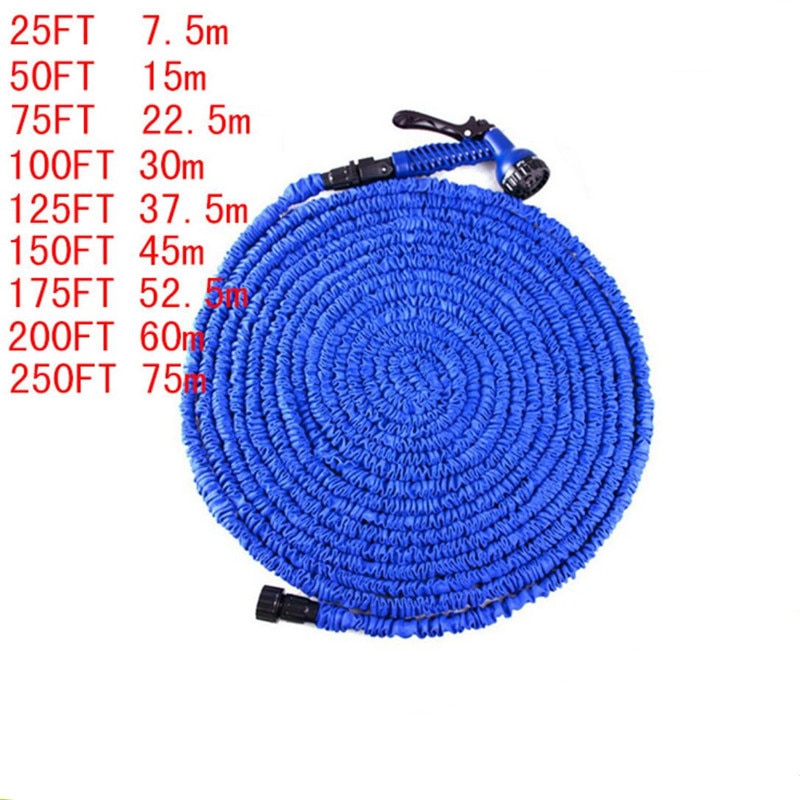 25FT-250FT Garden Hose Expandable Magic Flexible Water Hose EU Hose Plastic Hoses Pipe With Spray Gun To Watering Car Wash Spray