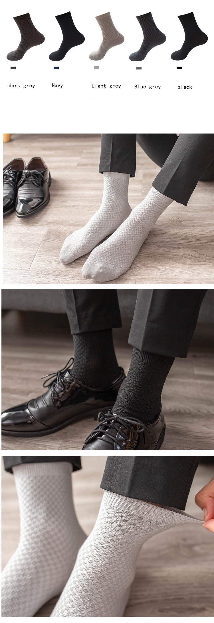 Men's Bamboo Fiber Socks New Black Business Breathable Deodorant Compression Socks Men Long Socks Big Size EU38-48