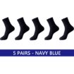 5 PAIRS NAVY BLUE