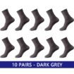 10 PAIRS DARK GREY