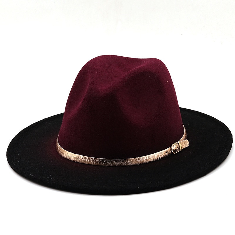 Hot Winter Autumn Imitation Woolen Women Men Ladies Fedoras Top Hat Jazz Caps European American Round Caps Bowler Hats 56-58CM