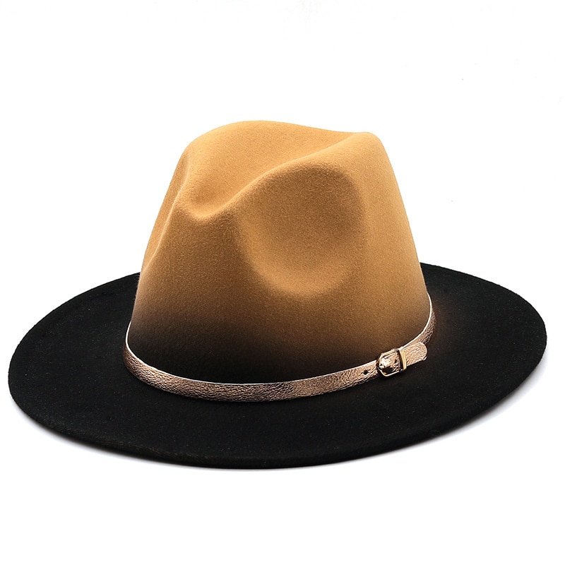 Hot Winter Autumn Imitation Woolen Women Men Ladies Fedoras Top Hat Jazz Caps European American Round Caps Bowler Hats 56-58CM