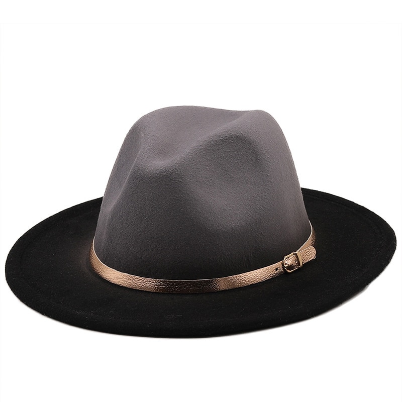 Hot Winter Autumn Imitation Woolen Women Men Ladies Fedoras Top Hat Jazz Caps European American Round Caps Bowler Hats 56-58CM