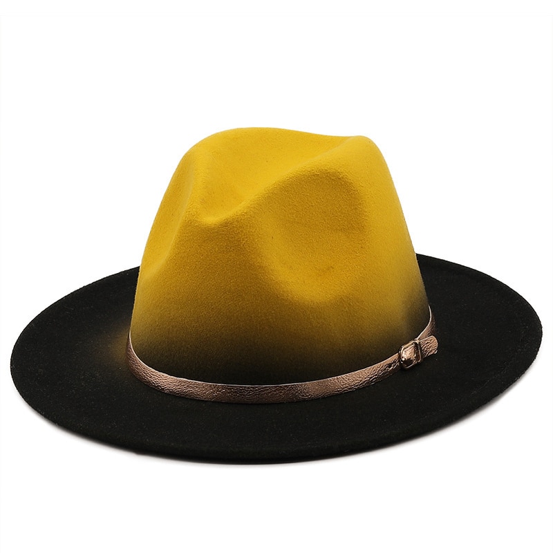 Hot Winter Autumn Imitation Woolen Women Men Ladies Fedoras Top Hat Jazz Caps European American Round Caps Bowler Hats 56-58CM