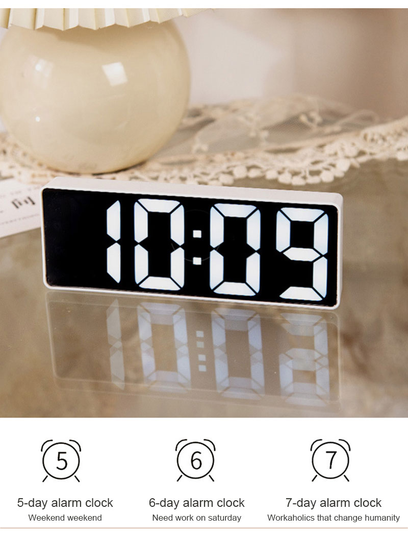 Smart LED Clock Bedside Digital Alarm Clocks Desktop Table Electronic Desk Watch Snooze desk clock Wake Up Alarm Clock Digital