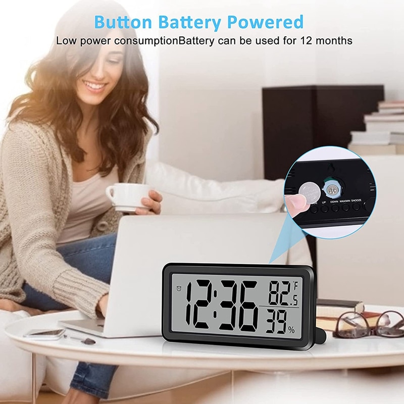 Smart LED Clock Bedside Digital Alarm Clocks Desktop Table Electronic Desk Watch Snooze desk clock Wake Up Alarm Clock Digital