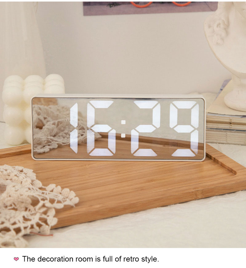 Smart LED Clock Bedside Digital Alarm Clocks Desktop Table Electronic Desk Watch Snooze desk clock Wake Up Alarm Clock Digital