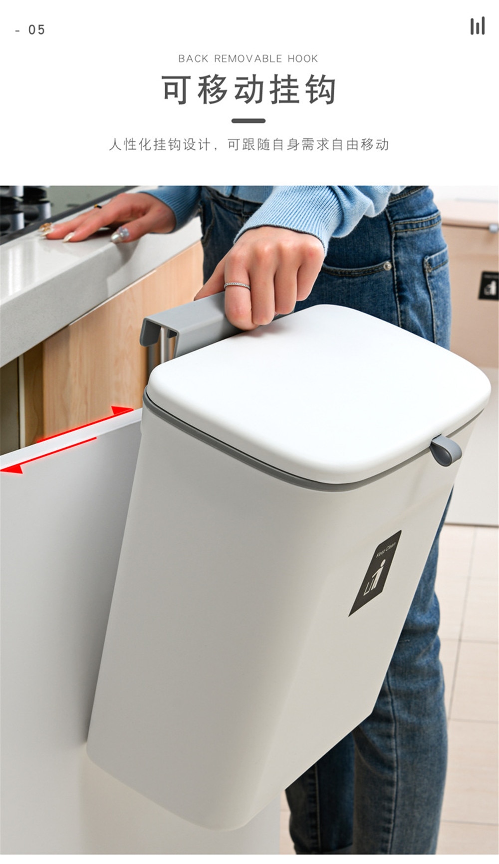 Kitchen Trash Can Kitchen Waste Bin Kitchen Garbage Cans Recycle Rubbish Bin for Kitchen Dustbin Garbage Bin Trash Bin Trashcan