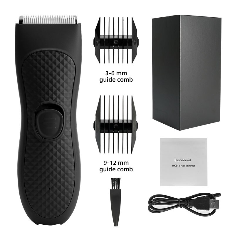 Men's Electric Groin Hair Trimmer Pubic Hair Trimmer Body Grooming Clipper for Men Bikini Epilator Rechargeable Shaver Razor