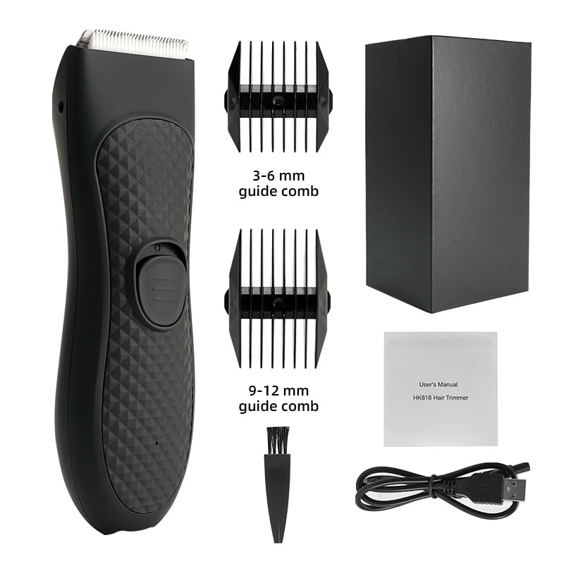 Men's Electric Groin Hair Trimmer Pubic Hair Trimmer Body Grooming Clipper for Men Bikini Epilator Rechargeable Shaver Razor