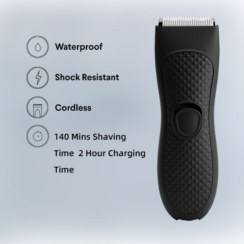 Men's Electric Groin Hair Trimmer Pubic Hair Trimmer Body Grooming Clipper for Men Bikini Epilator Rechargeable Shaver Razor