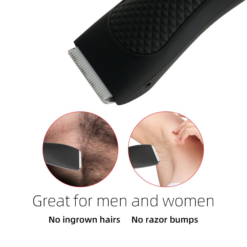 Men's Electric Groin Hair Trimmer Pubic Hair Trimmer Body Grooming Clipper for Men Bikini Epilator Rechargeable Shaver Razor