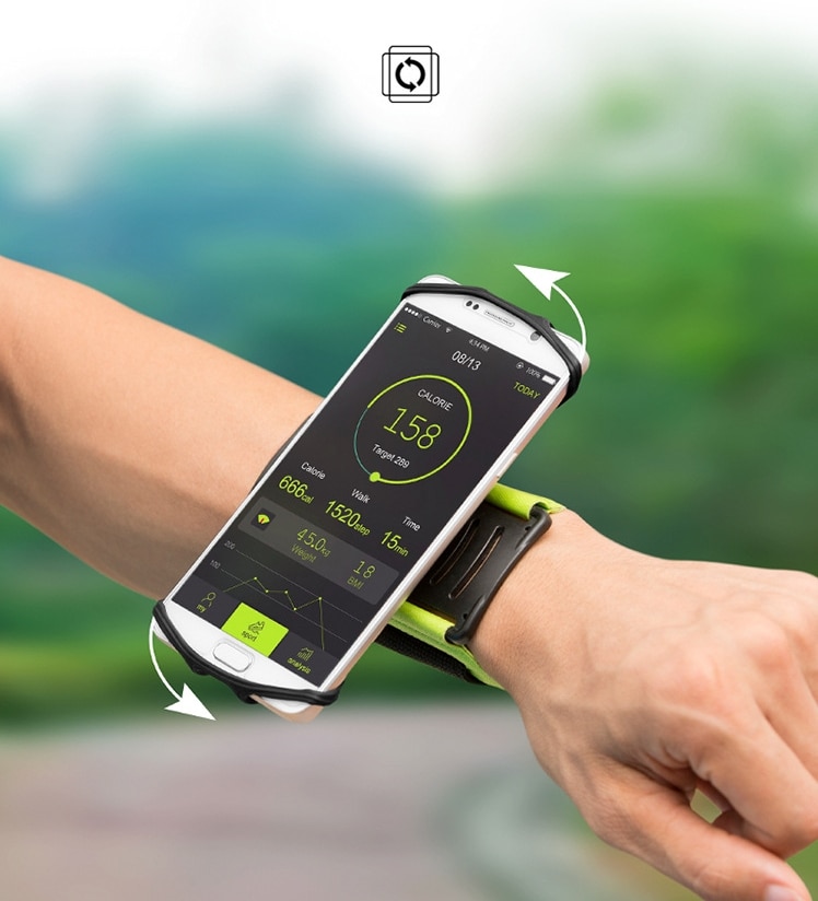 Wristband Phone Holder for iPhone Running 4"-6.5" inch Universal Sports Armband for Samsung Cycling Gym Arm band Bag for Huawei