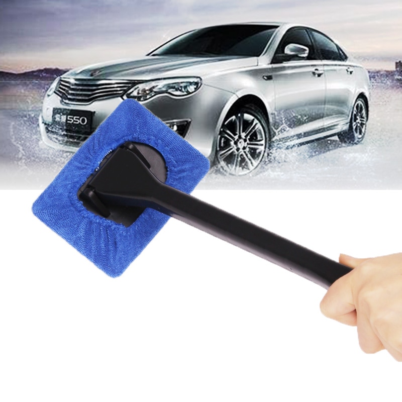 Car Window Cleaner Brush Kit Windshield Cleaning Wash Tool Inside Interior Auto Glass Wiper With Long Handle Car Accessories