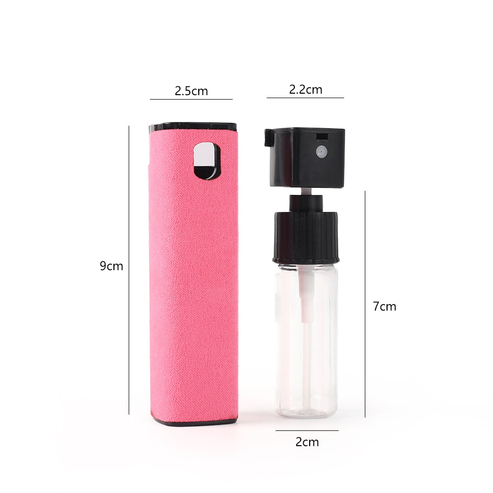 2in1 Microfiber Screen Cleaner Spray Bottle Set Mobile Phone Ipad Computer Microfiber Cloth Wipe Iphone Cleaning Glasses Wipes