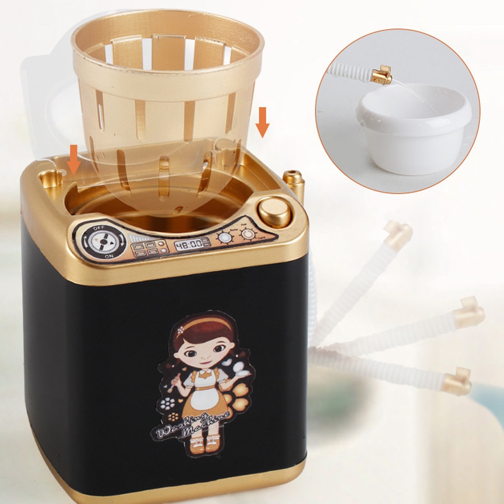 Automatic Mini Washing Machine Makeup Sponge Cleaner Make Up Powder Puff Electric Cleaning Machine Children Kids Gift Play Toys