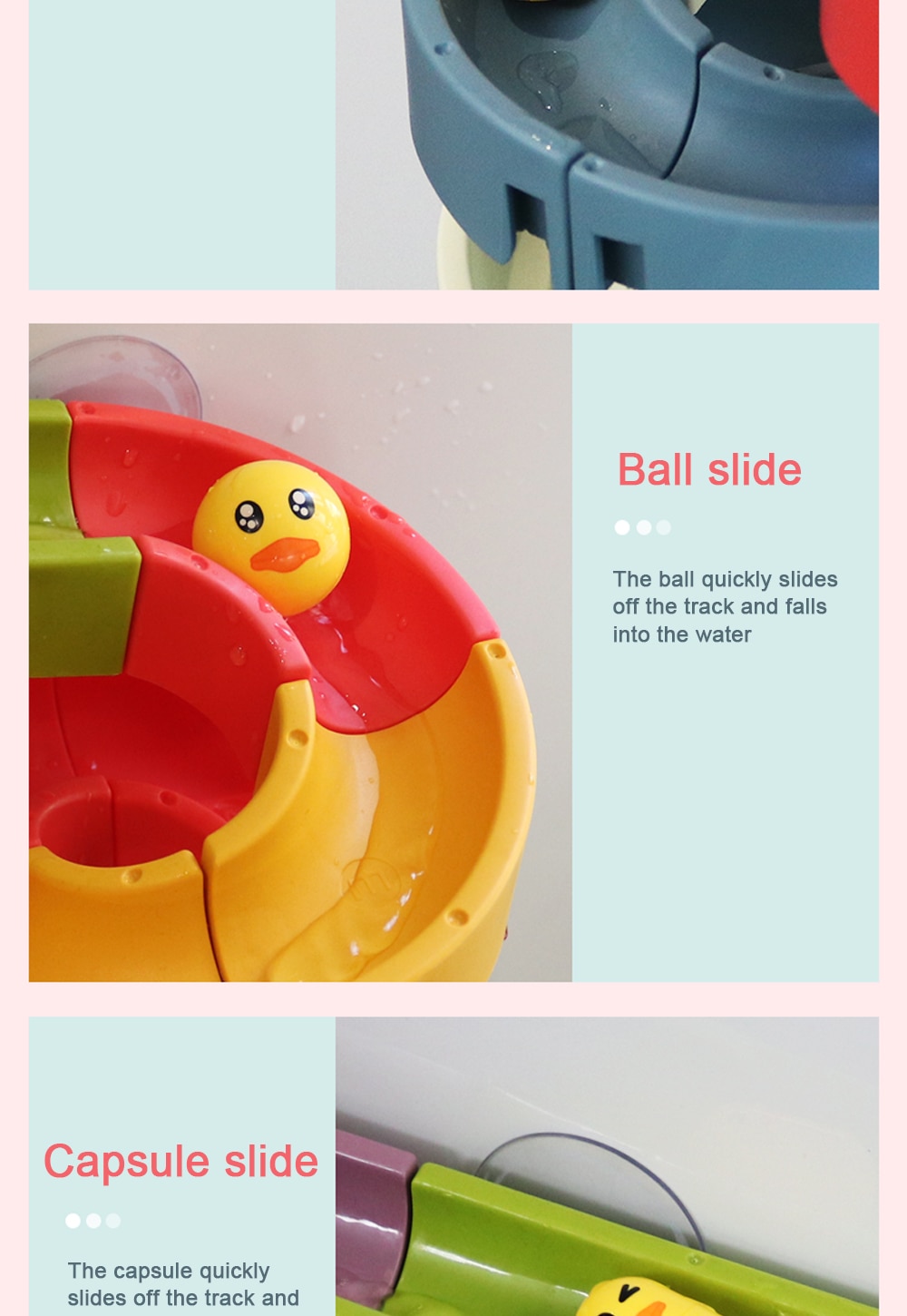 Baby Bath Toys DIY Marble Race Run Assembling Track Bathroom Bathtub Kids Play Water Spray Toy Set Stacking Cups For Children