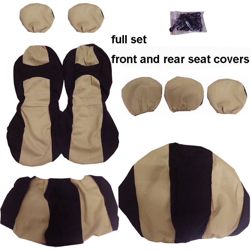 Carnong Universal Car Seat Cover Full Set Comfortable Soft Winter Anti-Cool 5 or 7 Seater Fabric Light Weight Interior Accessory