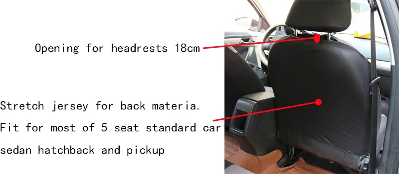 Carnong Universal Car Seat Cover Full Set Comfortable Soft Winter Anti-Cool 5 or 7 Seater Fabric Light Weight Interior Accessory