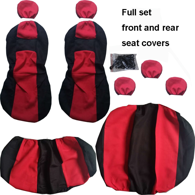 Carnong Universal Car Seat Cover Full Set Comfortable Soft Winter Anti-Cool 5 or 7 Seater Fabric Light Weight Interior Accessory