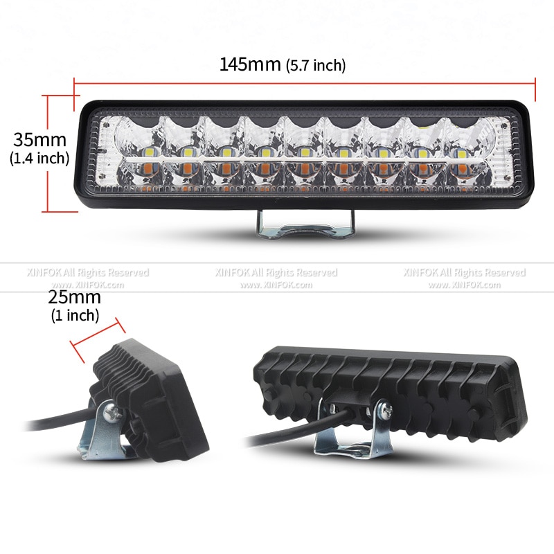 4x4 Off Road For Truck Auto 12v 24v Combo Spot Headlight LED Light Bar