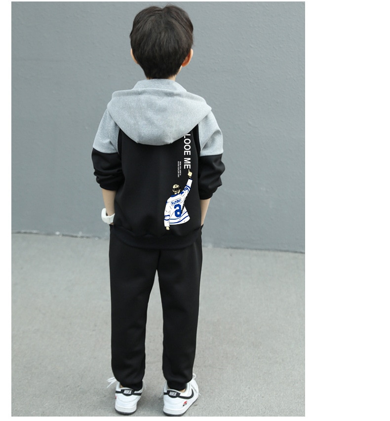 Child Boy Clothing Set Letter Hoodies Coats + Pants 2Pcs Tracksuit Suit For Kids Children Present