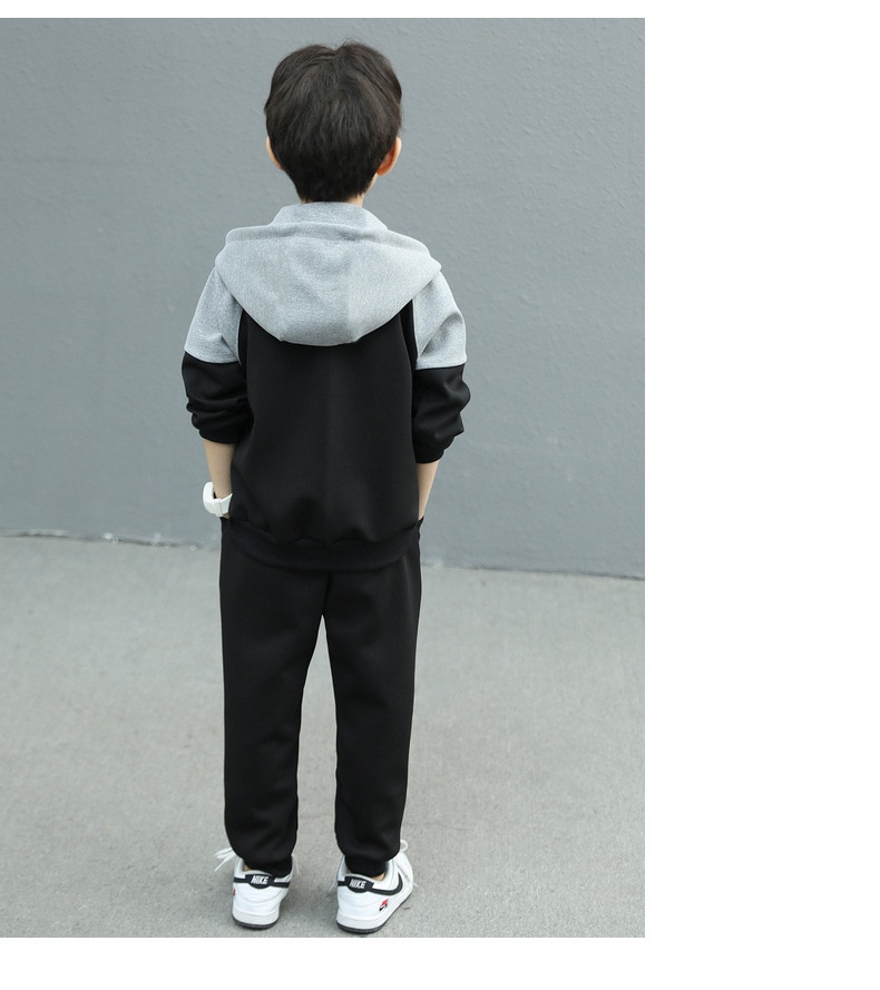 Child Boy Clothing Set Letter Hoodies Coats + Pants 2Pcs Tracksuit Suit For Kids Children Present